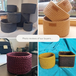 PDF Crochet Pattern Basket Storage Pattern Crochet Round Basket Crochet Amigurumi Basket PDF Crochet Basket Pattern PDF Crochet Home decor image 4