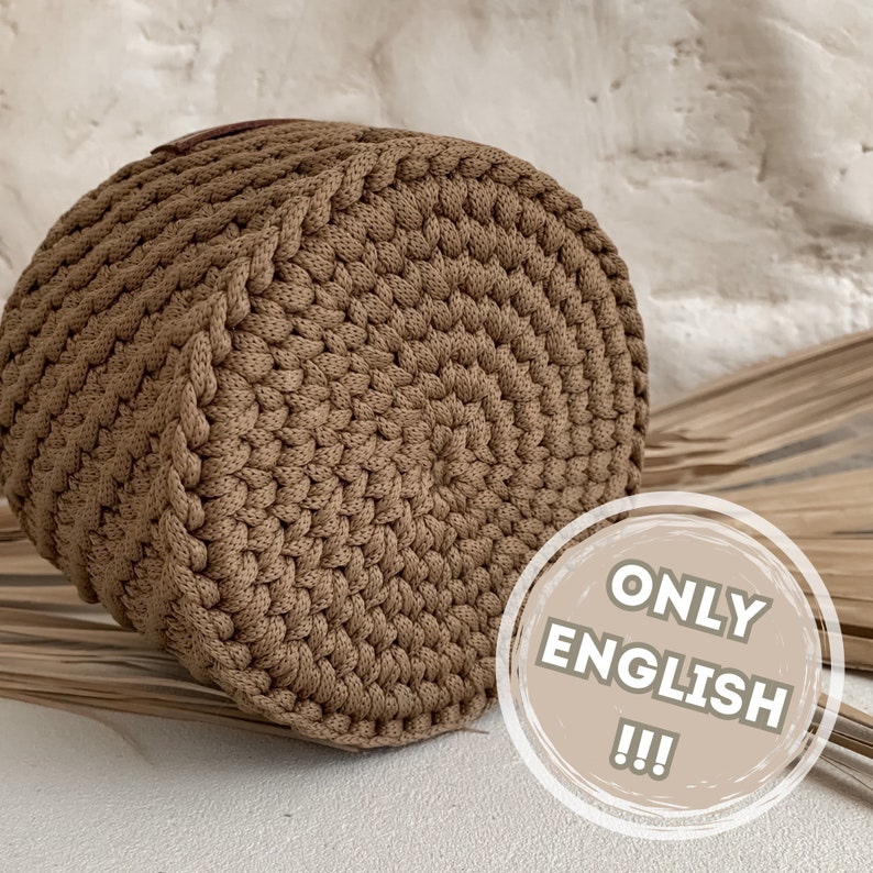 PDF Crochet Pattern Basket Crochet Woven Basket Pattern Crochet Storage Basket Pattern Round Crochet Basket Pattern Rope Basket Pattern Box image 2