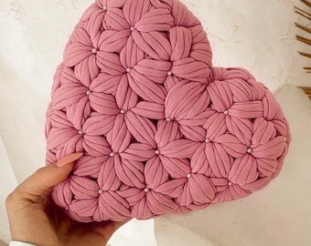 nknit crochet big T-shirt Heart ハート