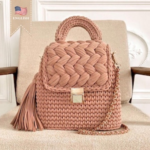 Crochet Bag Pattern Crochet Tshirt Yarn Bag Crochet Luxury Purse Pattern Marshmallow Bag Crochet Bag Idea How to Crochet Pattern Luxury Bag