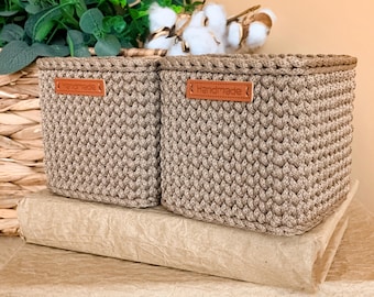 Crochet Storage Basket Pattern Home Organizer Decor Amigurumi Container Tutorial Handmade Project Idea