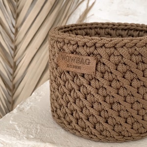 Pattern Round Crochet Basket