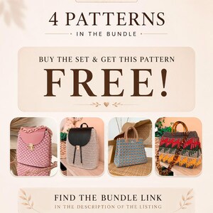 Crochet Backpack Pattern Step-by-Step Video Tutorial Bag Pattern Crocheting for Beginners image 6