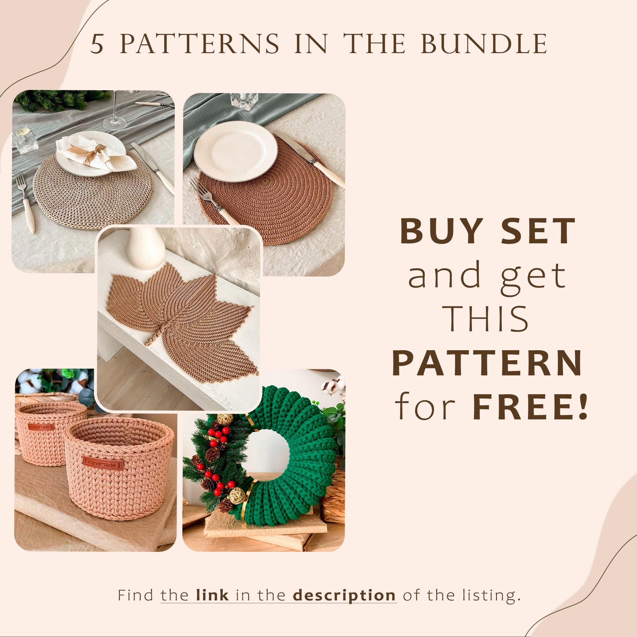 Easy Crochet Placemat Pattern Round Table Mat Beginner Friendly DIY ...
