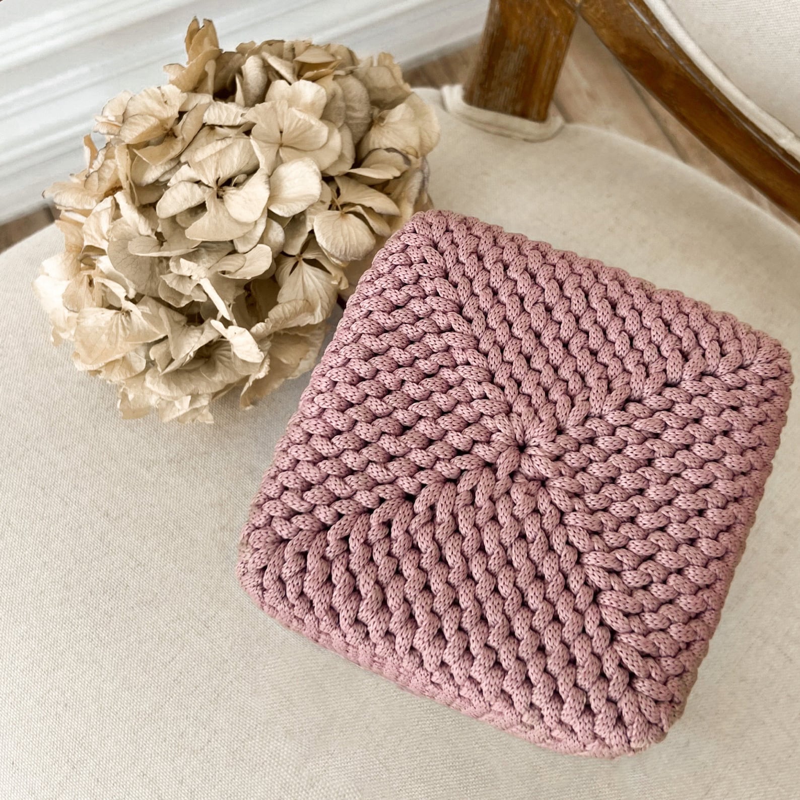 7+ Crochet Home Decor Crochet Pattern Basket Square Crocheted Home Decor Storage PDF Pattern