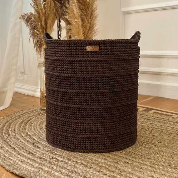 PDF Crochet Basket Pattern Easy Crochet Pattern for Beginner How to Crochet Storage Basket Storage Pattern Crochet Large Basket with Handles
