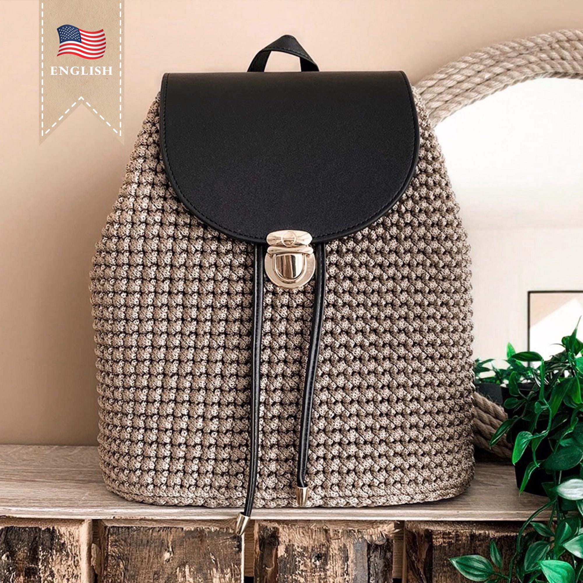 Crochet backpack purse hotsell