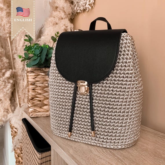 Crochet Backpack Pattern Step-by-Step Video Tutorial Bag Pattern Crocheting for Beginners