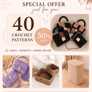 Crochet Bag Pattern Step-by-Step Video Tutorial Crocheted Handbag T shirt Chunky Yarn Purse Patterns image 14