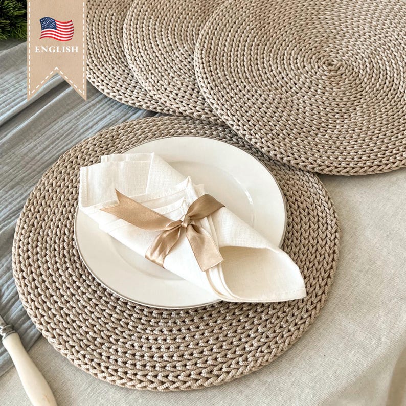 Crochet Round Placemat Pattern PDF