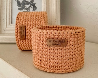 PDF Crochet Pattern Crochet Round Basket Pattern Crochet Storage Basket Amigurumi Pattern Homedecor Crochet Rope Basket Crocheted Basket PDF