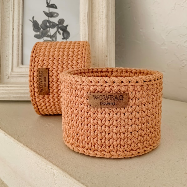 PDF Crochet Pattern Crochet Round Basket Pattern Crochet Storage Basket Amigurumi Pattern Homedecor Crochet Rope Basket Crocheted Basket PDF