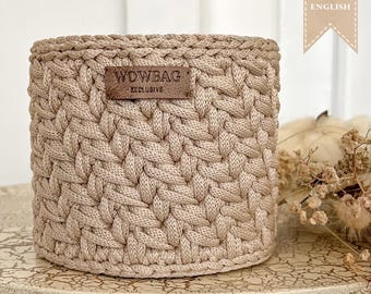 Crochet Round Basket Pattern Crocheted Home Decor Storage Pattern Crocheting Project