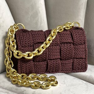 Crochet Bag Pattern Step-by-Step Video Tutorial Crocheted Handbag T shirt Chunky  Yarn Purse Patterns