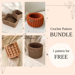 PDF Basket Crochet Pattern Crochet Basket Pattern Crochet Storage Basket Crochet Rope Basket Handmade Rectangular Basket Amigurumi Basket