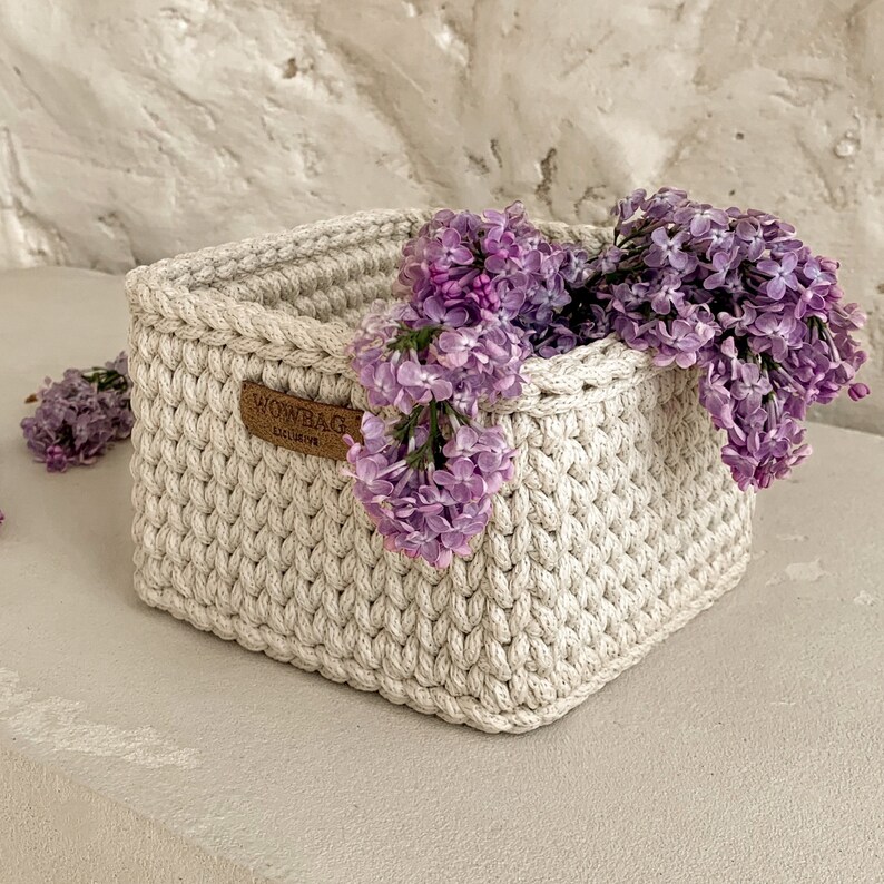 Crochet Square Basket