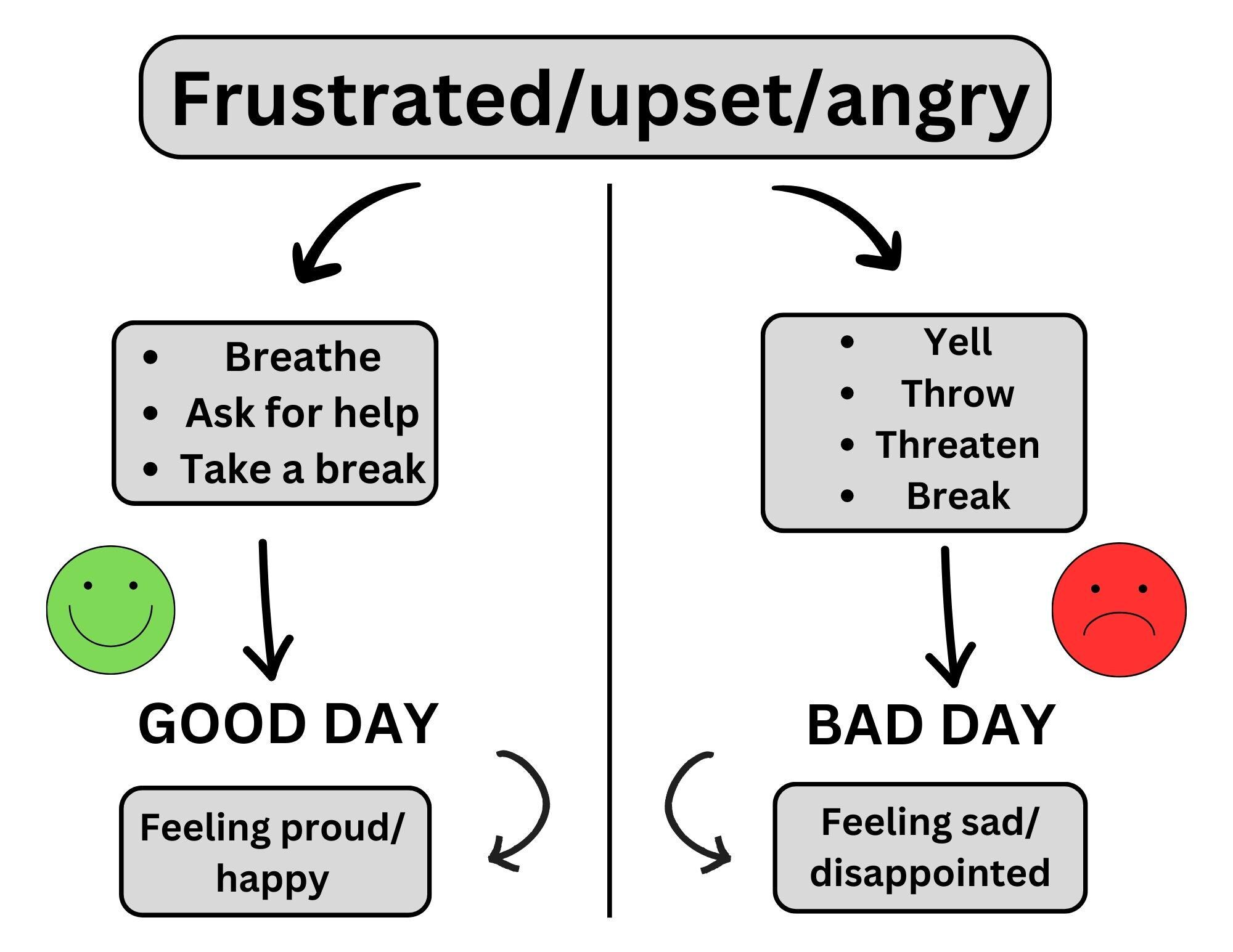 Emotion Flow Chart | Behavior Choices Visual | Anger Regulation Poster ...