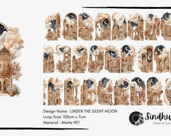 Unter dem stillen Mond | Mattes PET Band für Scrapbooking & Journaling