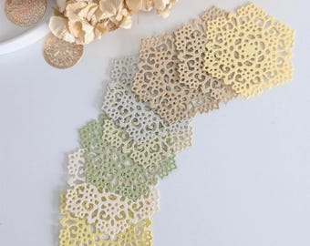 Troqueles hexagonales ornamentados para superponer capas / Diario y scrapbooking / 160 g/m²
