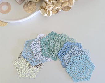 Troqueles de copos de nieve pastel de invierno / Cartulina de 160 g/m²