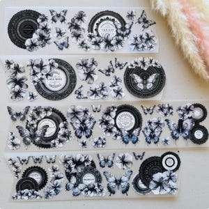 Ebony Elegance | Matte PET Tape for Scrapbooking & Journaling image 2