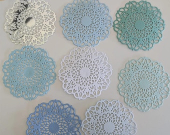 Troqueles de capas de tapete redondo pastel / Papel efímero hecho a mano