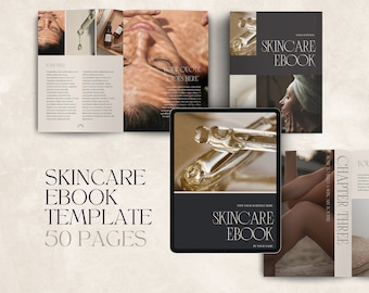 Ebook Template Canva | Canva Ebook Template for Wellness | Premium Ebook Template Canva for Skincare and Beauty