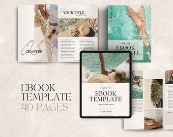 Ebook Template Canva | Course Creator Template | Template for Ebook | Aesthetic Business Ebook Template | Canvas Ebook Template