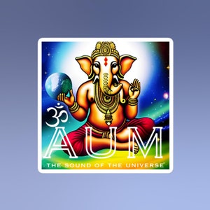 Adesivo Aum / Adesivo Mantra Om / Meditazione / Universo Ganesh