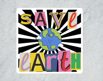 Adesivo Salva Terra / Salva il nostro pianeta / cambiamento climatico