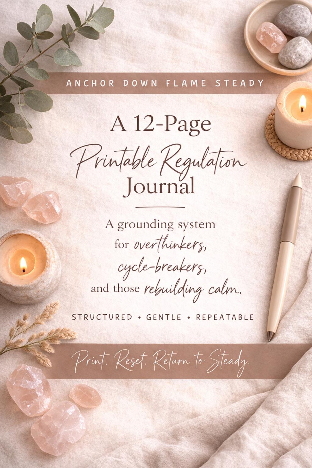 Printable Anxiety Journal PDF | Emotional Regulation Planner ...