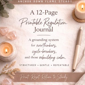 Afdrukbaar angstdagboek pdf | Planner emotionele regulatie | Werkboek 'Overdenken' resetten | Afdrukbaar A4-formaat geestelijke gezondheid