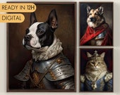Custom Dog Portrait, Royal Pet Portrait from Photo, Pet Memorial Gift, Custom Pet Painting