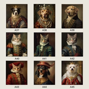 Custom Dog Portrait, Royal Pet Portrait from Photo, Pet Memorial Gift, Custom Pet Painting bild 6