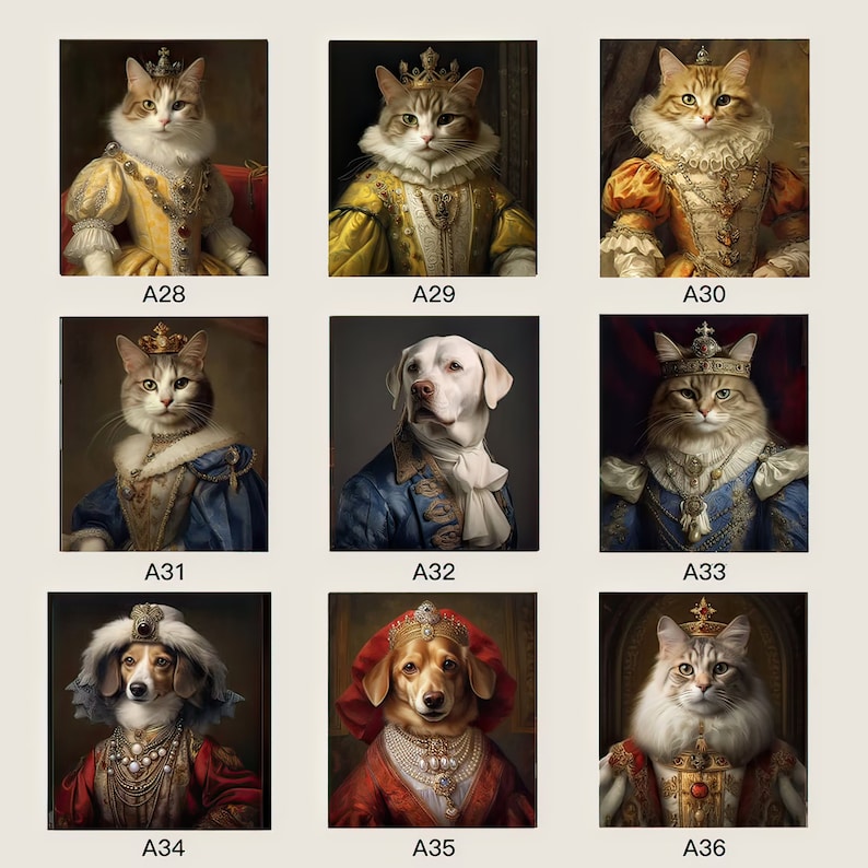 Custom Dog Portrait, Royal Pet Portrait from Photo, Pet Memorial Gift, Custom Pet Painting bild 5