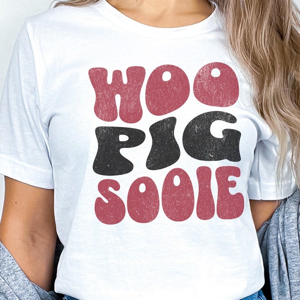 Woo Pig Sooie Groovy Tshirt, Woo Pig Sooie Retro Tee, Retro Arkansas Razorbacks Tshirt, Razorback Football Tshirt, Woo Pig Sooie Shirt