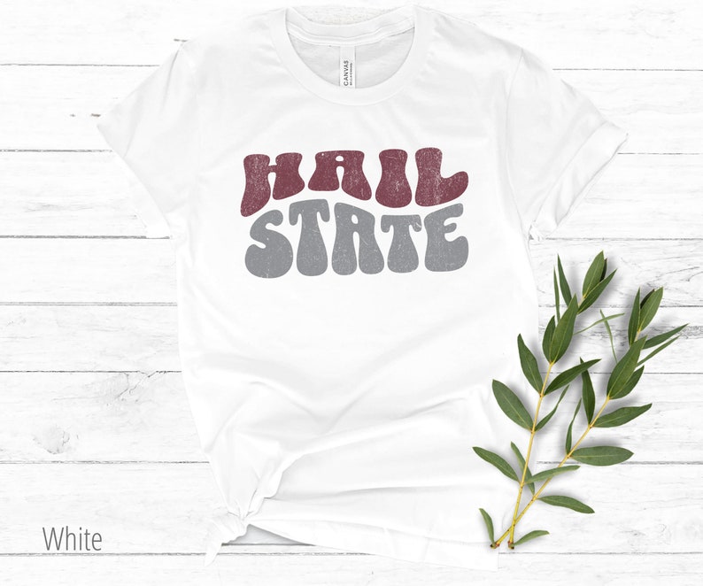 Hail State Groovy Tshirt, Hail State Retro Tee, Retro Mississippi State Bulldogs Tshirt, Bulldogs Tshirt, Bulldogs Football Tshirt, Vintage Hail State Shirt, Hail State, Mississippi State Bulldogs