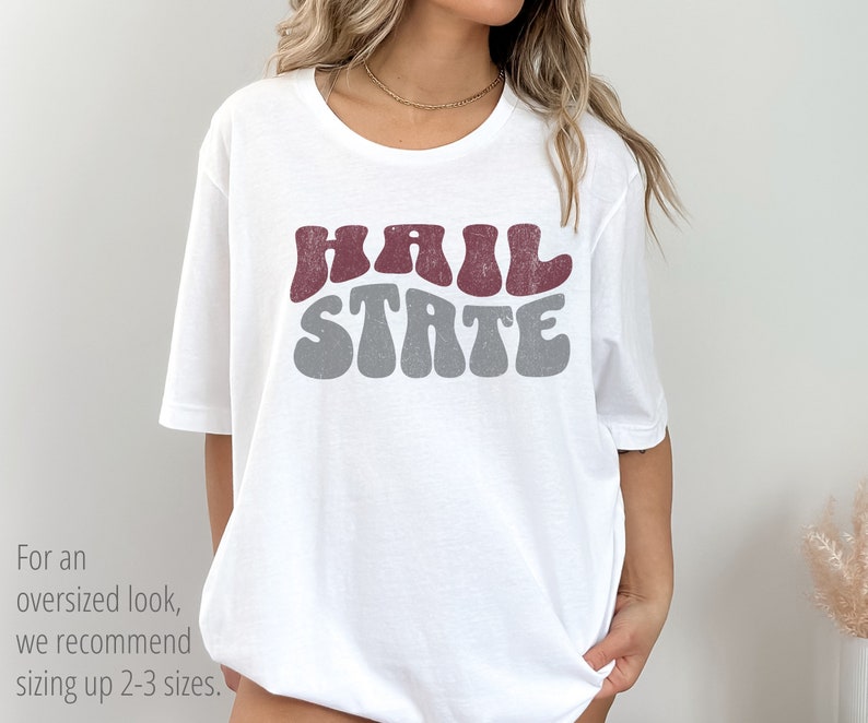 Hail State Groovy Tshirt, Hail State Retro Tee, Retro Mississippi State Bulldogs Tshirt, Bulldogs Tshirt, Bulldogs Football Tshirt, Vintage Hail State Shirt, Hail State, Mississippi State Bulldogs