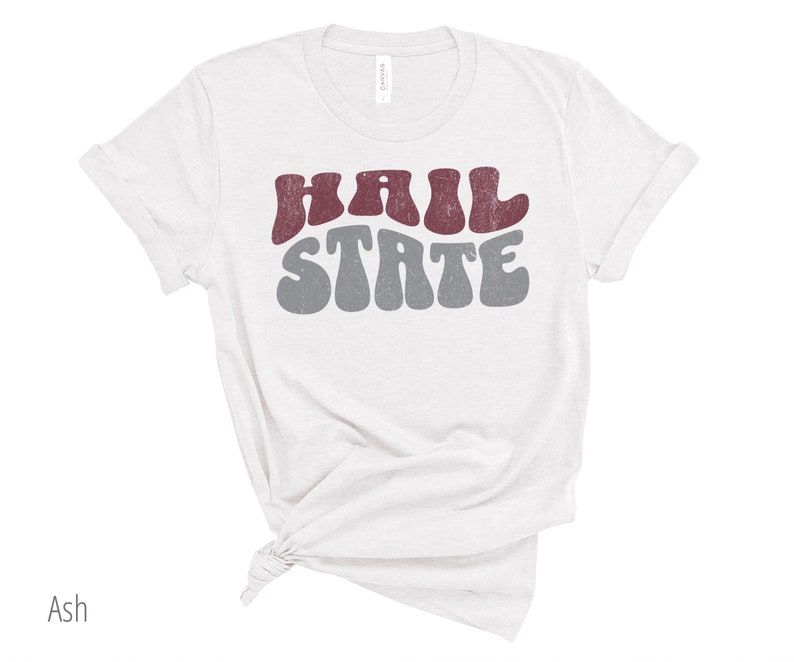 Hail State Groovy Tshirt, Hail State Retro Tee, Retro Mississippi State Bulldogs Tshirt, Bulldogs Tshirt, Bulldogs Football Tshirt, Vintage Hail State Shirt, Hail State, Mississippi State Bulldogs