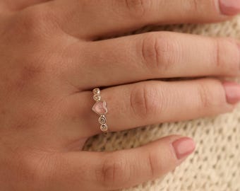 Sterling Silver Cremation Ring with Crystals: Pet/Loved One Memorial Jewelry