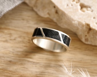 Andenken Andenken Ring für Ihn - Benutzerdefinierte Einäscherung Asche Schmuck