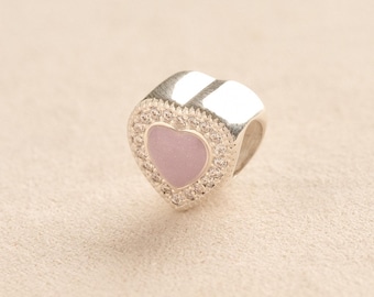 Sterling Silver Heart Cremation Charm: Ashes, Fur, or Hair Keepsake