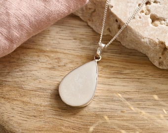 Breastmilk Teardrop Necklace: Sterling Silver Keepsake Jewelry, Motherhood Gift