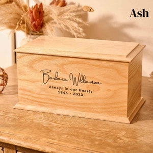Personalised wooden Urn for adult, Adult Cremation Urn, Personalized Urn for human ashes, Solid Ash Cremation Urn, Personalised Urn For Ashes, Wooden urn for women, Urn UK, urn for Mum, Modern wooden urn, Custom urn for wife, Thicket Memorials