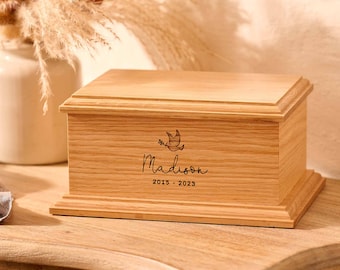 Personalised wooden urn for Children, personalised urn for baby, children and teenagers, Personalised urn for ashes, Thicket Memorials