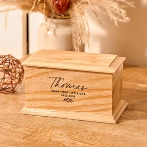 Handcrafted small wooden infant urn for ashes - cremation urn for babies, miscarriage urn for ashes, keepsake ashes urn
