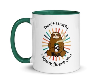 Fluent Jira Sloth Mug: Product Management Scrum Coffee Cup