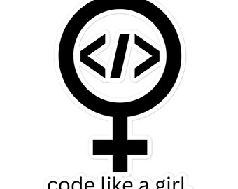 Code Like a Girl Sticker- Tech Empowerment