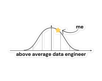 Inżynier danych: Naklejka na inżyniera danych powyżej średniej