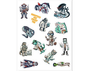 Halloween: Monsters are Smart Too Sticker sheet